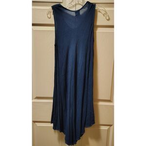 Fashion Force Women's Navy Blue Sleeveless Tunic Dress Flowy Boho Approx. XL